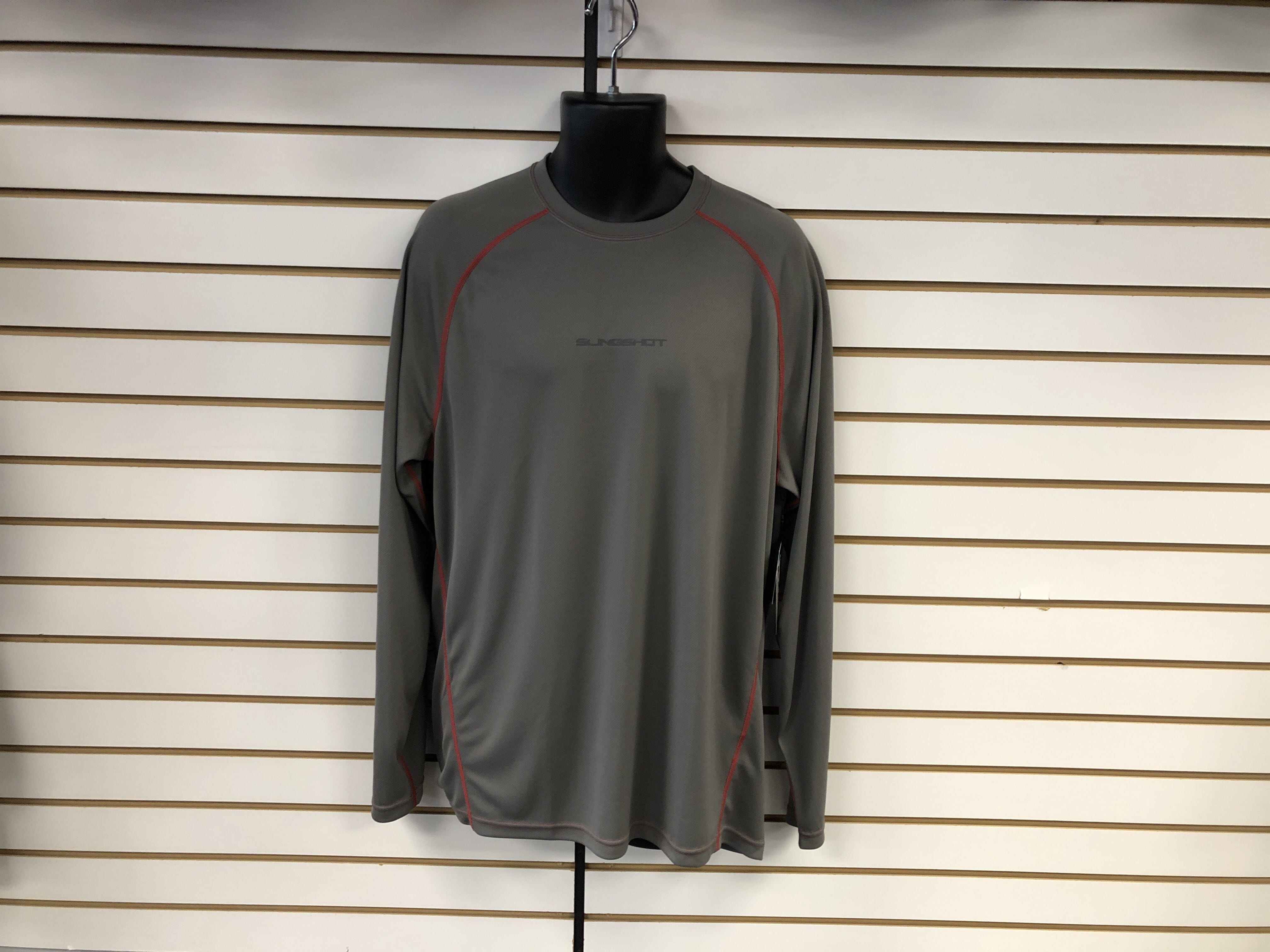 M SS COOLING LS GRY/RED  2XL
